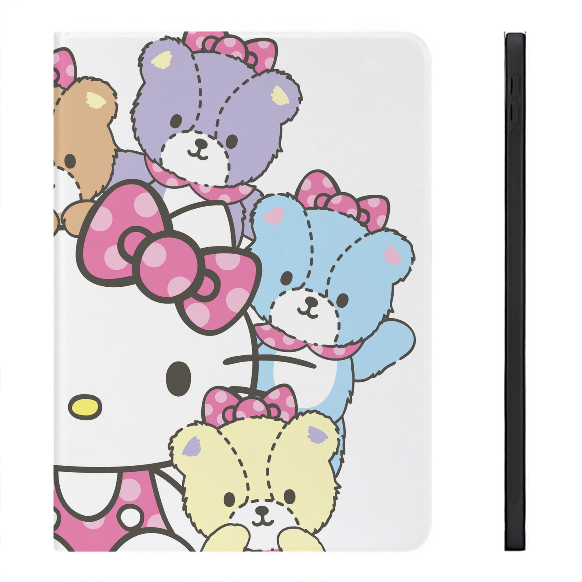 （画像用） Hello Kitty ハローキティ IPadケース ペンホルダー付き ブックスタイルデザイン